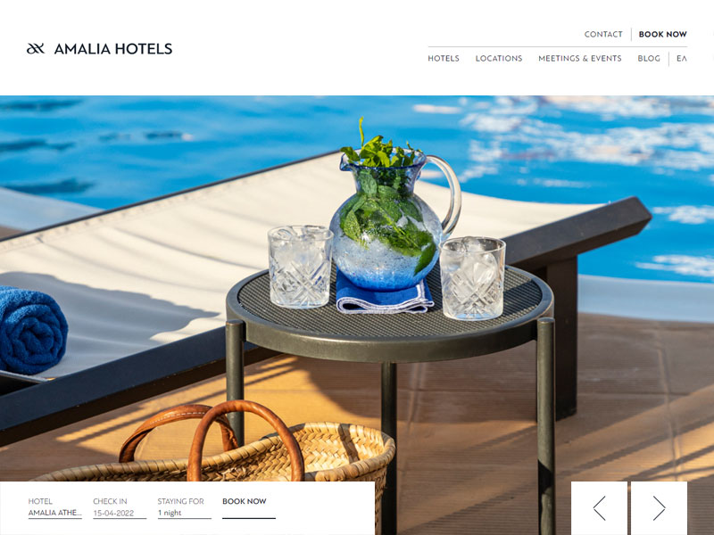 Σχεδιασμός και ανάπτυξη website για τα ξενοδοχεία Αμαλία