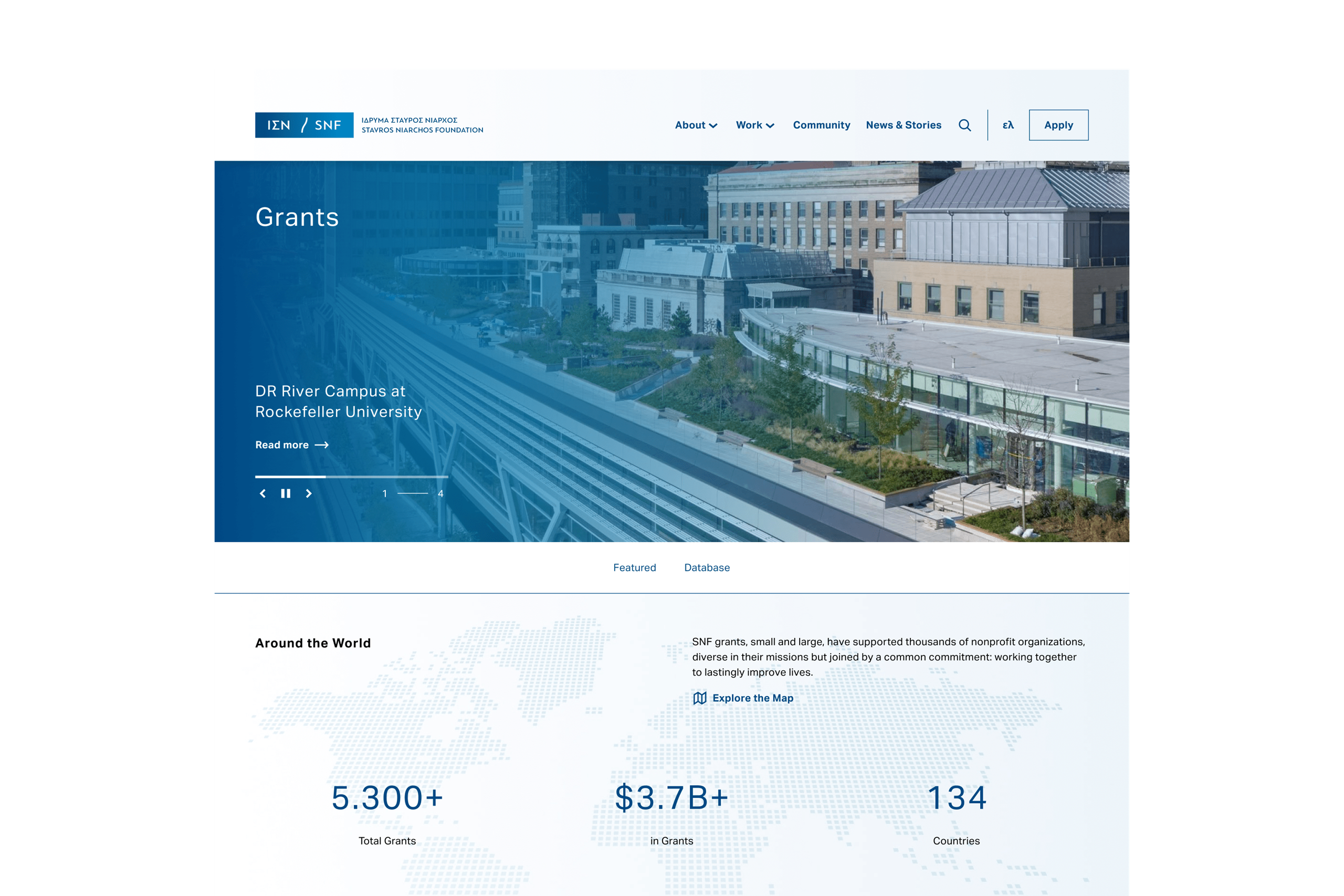 Website του Ιδρύματος Σταύρος Νιάρχος